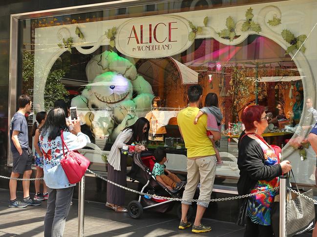 Don’t forget to check out the famous Myer Christmas window display if you’re shopping in the centre. Picture: Scott Barbour/Getty Image