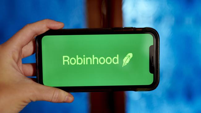 The Robinhood trading app. Picture: Bloomberg