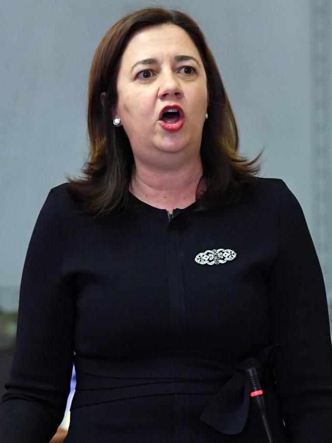 Queensland Premier Annastacia Palaszczuk describes the strawberry sabotage as “an ugly, calculated and despicable crime”. Picture: AAP/Dan Peled