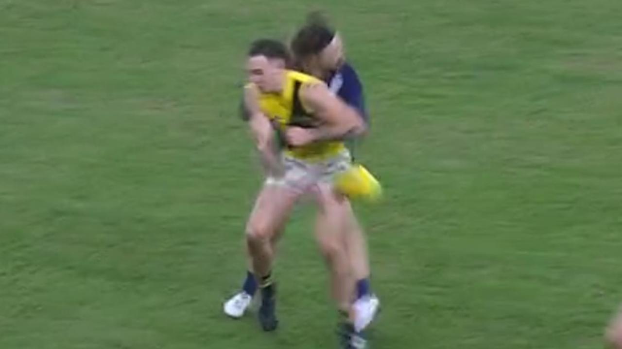 Rhyan Mansell's bump on James Aish was graded as careless with severe impact and high contact, resulting in a direct Tribunal referral (3+ games).
