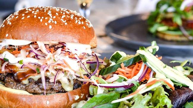 Churchill Cafe’s Wagyu beef burger is a popular lunchtime dish.