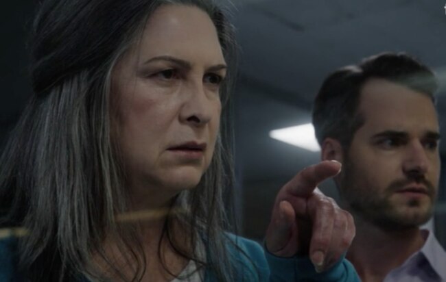 Joan Ferguson busts out the ol’ ET finger point during a session with the Doc. Pic: Supplied