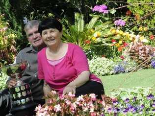 Carnival of Flowers 2013. Chronicle Garden Competition. Grand Champions for 2013 - Kelly and Cheryl Fry, Dallang Road. Photo: Bev Lacey / The Chronicle. Picture: Bev Lacey