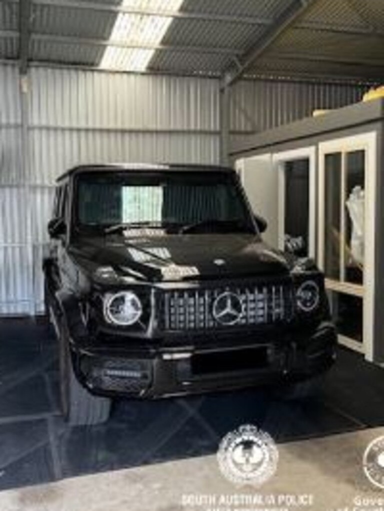 A Mercedes G-Wagon seized by police during a major drug bust which saw Matt Newall arrested. Picture: SAPOL