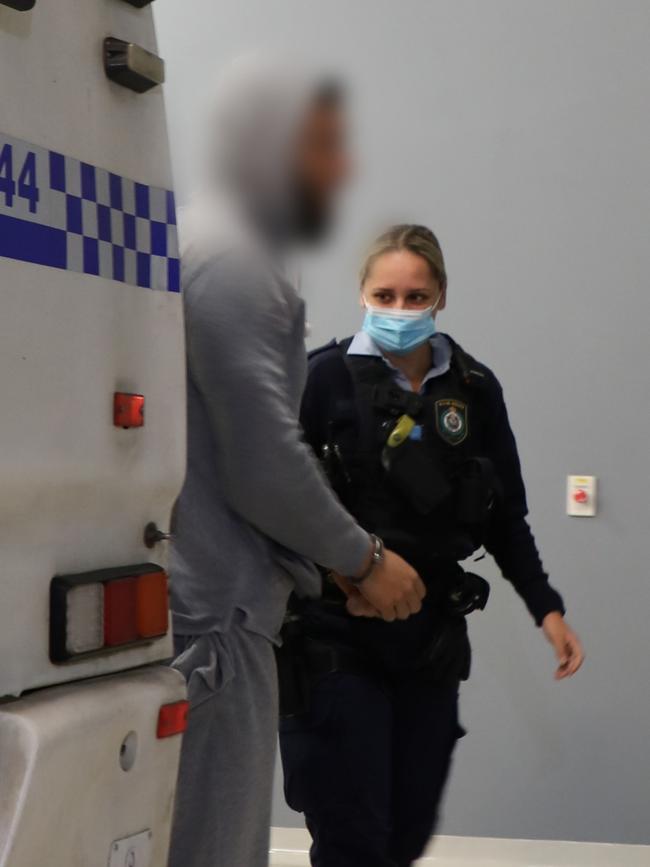 The arrested man was taken into police custody before appearing in court. Picture: NSW Police