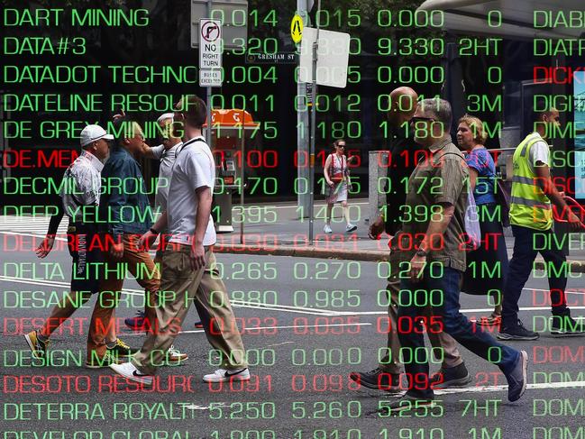 SYDNEY, AUSTRALIA: NewsWire Photos: JANUARY 22 2024: A general view of the digital boards at the ASX in Sydney.  Picture: NCA NewsWire / Gaye Gerard