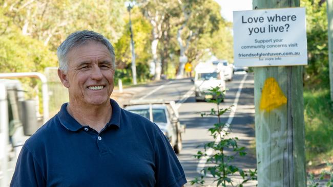 Rick Allison at the location where the Glenhaven Mosque is being concidered. Picture: AAP Image/ Monique Harmer