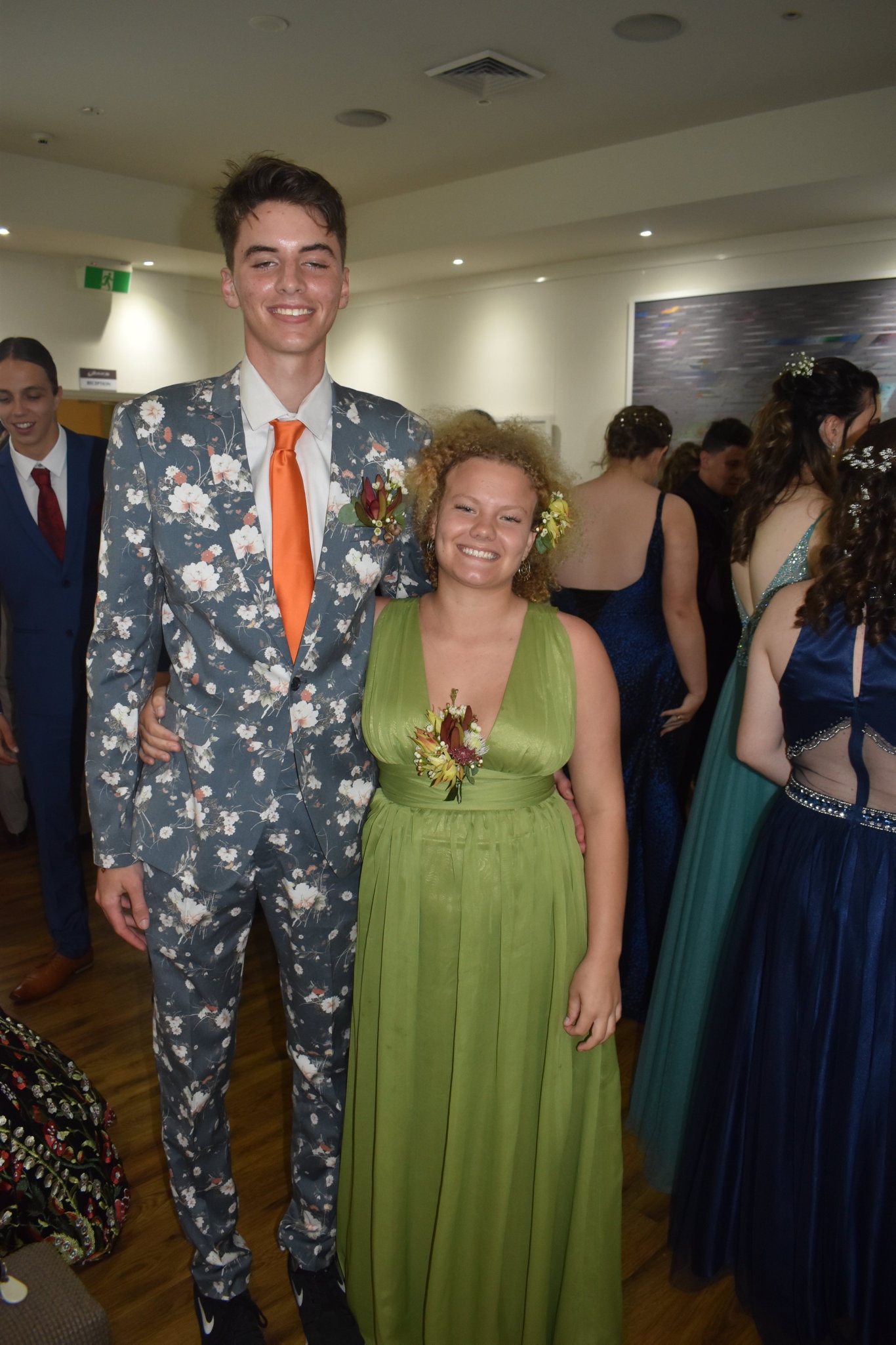 <p>Carter Brearley and Ella Stirling were all smiles at the formal.</p>