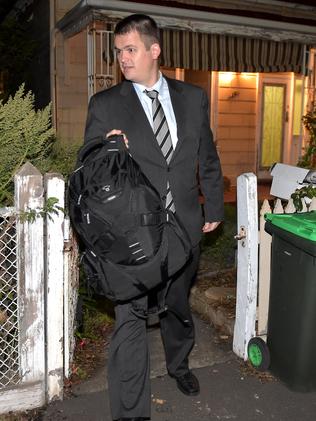 Documents removed from the Brunswick home. Picture: Jay Town