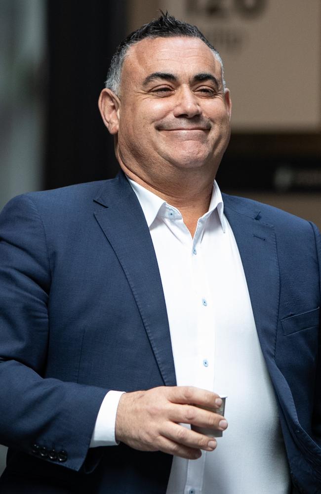 NSW Nationals leader John Barilaro speaks to the media in Sydney today. Picture: Julian Andrews