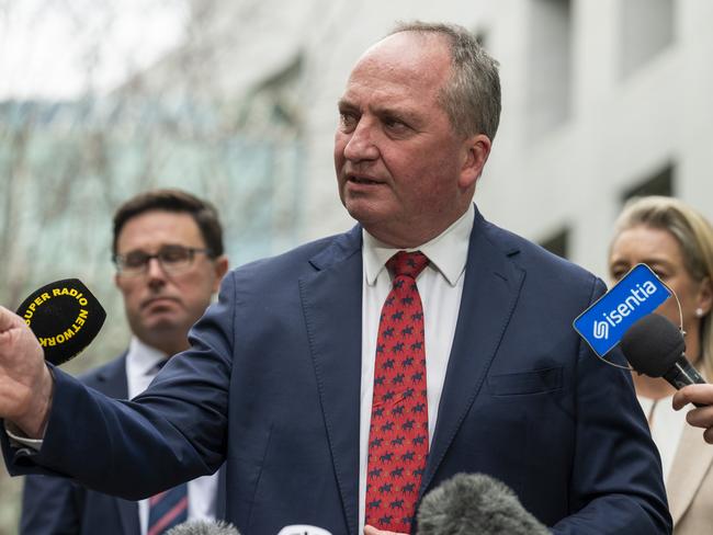 Barnaby Joyce warns the Nationals view climate change ‘through different eyes’. Picture: NCA NewsWire / Martin Ollman