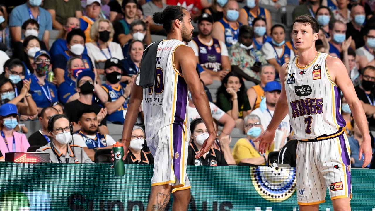The referees ejected Sydney Kings big man Xavier Cooks on January 21. Picture: Bradley Kanaris/Getty Images