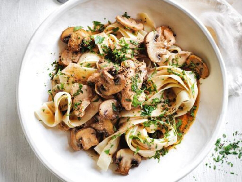 Slow cooker chicken stroganoff.