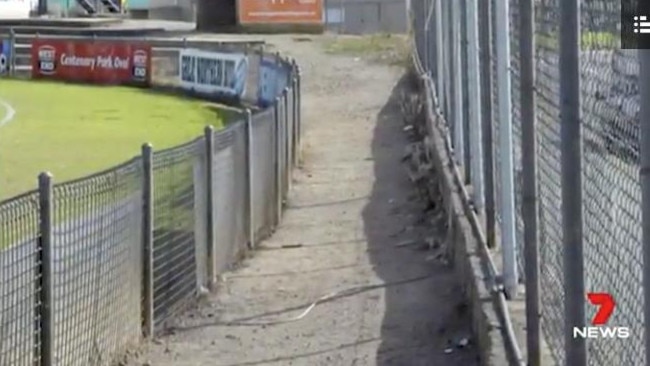 The path where Stuart was riding. Source: Seven News.