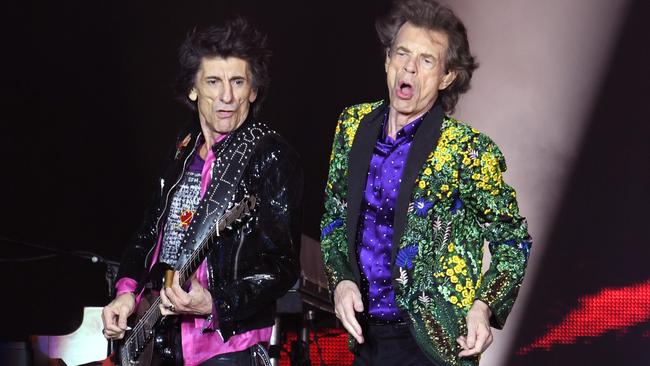 Ronnie Wood and Mick Jagger of The Rolling Stones perform in Pasadena, California in 2019. Picture: Kevin Winter/Getty Images