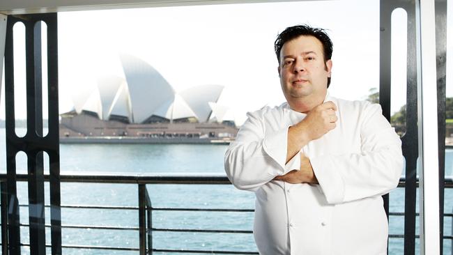 Chef Peter Gilmore at his harbourside Quay Restaurant, Circular Quay in Sydney.