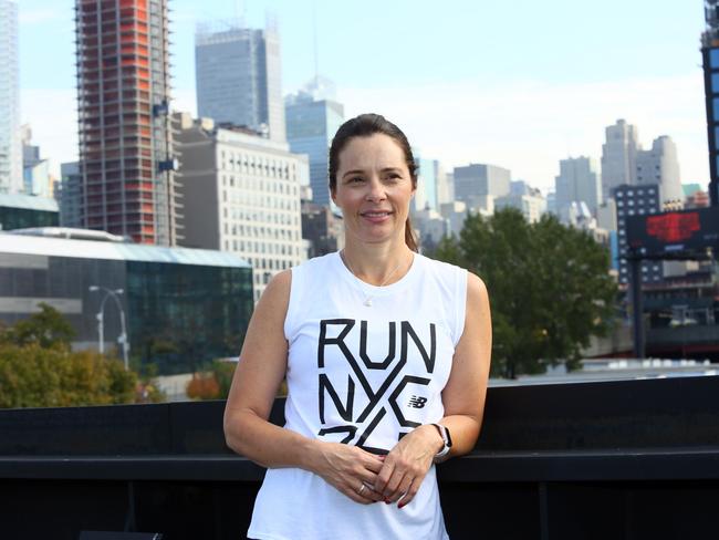 Melissa Lyon in New York before she runs the city’s marathon this weekend. Picture: Stuart Ramson