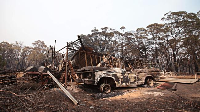 The fire ripped through 40ha of his property. Picture: Adam Yip