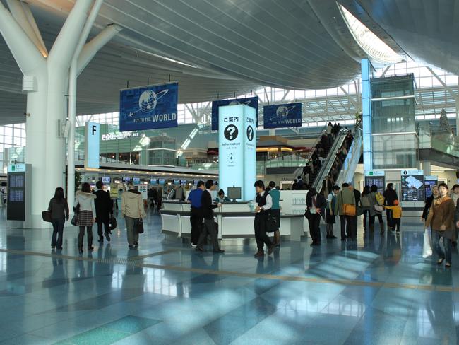 Check out the tiles at Haneda Airport in Tokyo. Picture: Terrykimura