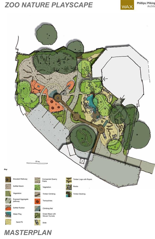 The master plan for Adelaide Zoo Nature’s Playground.