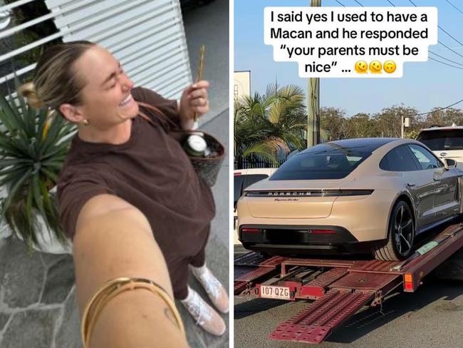 An Australian influencer has responded to backlash from fans, who accused her of 'gloating' about her new quarter-of-a-million-dollar car. Picture: TikTok