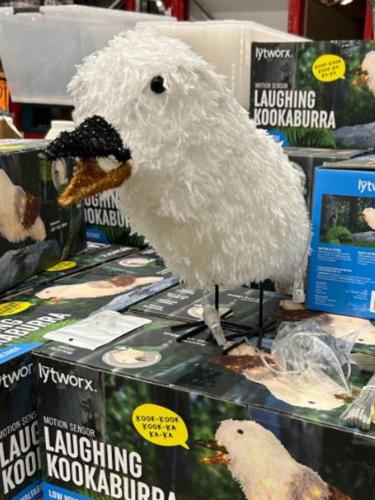 Bunnings is selling a Laughing Kookaburra motion detector. Picture: Reddit