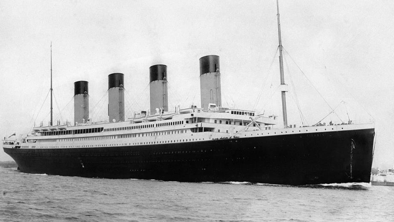 The Titanic, which sank in 1912 crossing the Atlantic Ocean.
