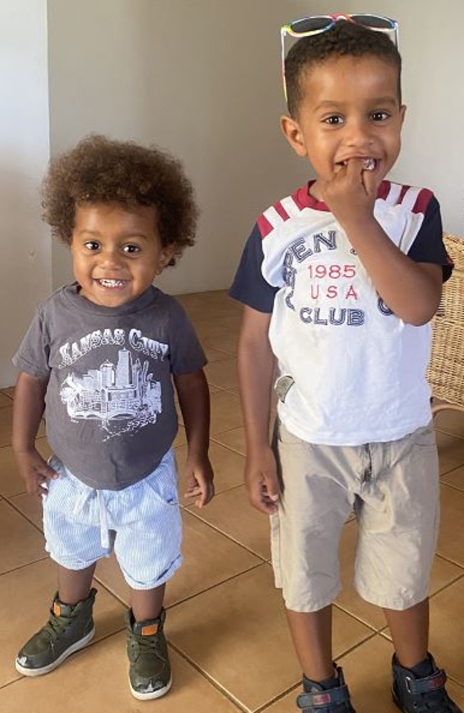 Zaire with his older brother Alessandro. Picture: Supplied