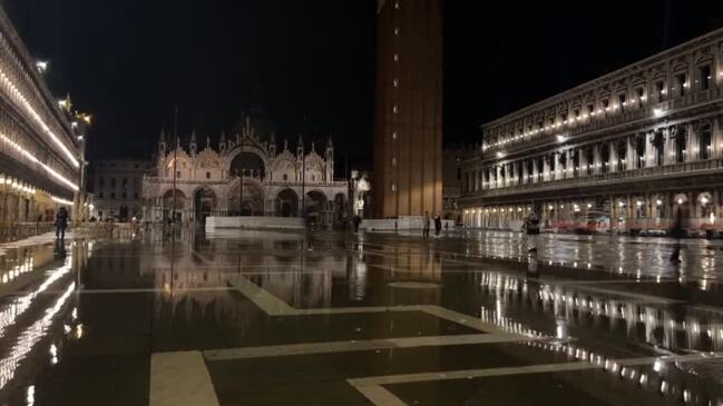 High waters flood Venice's St. Mark's Square