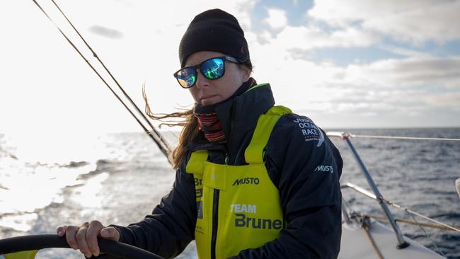 Nina Curtis during the round the-world yacht race.