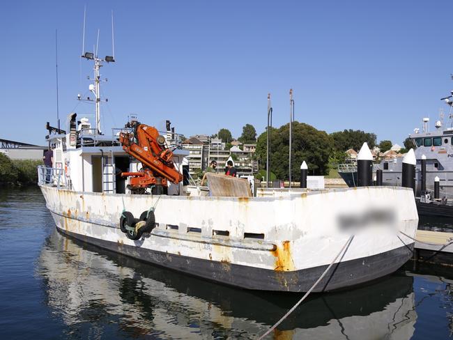 A haul of 500kg of cocaine was allegedly seized from this boat. Picture: NSW Police