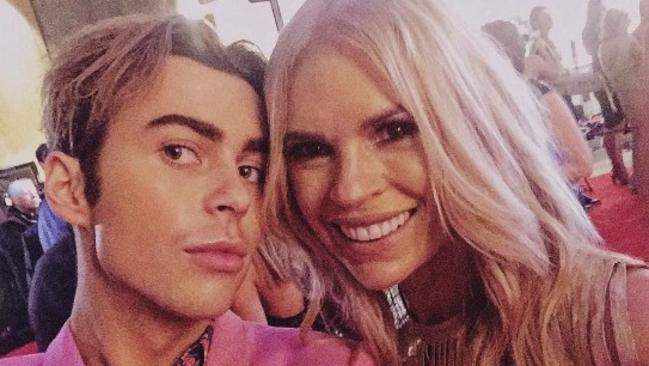 Coleman with TV host Sonia Kruger. Picture: Twitter