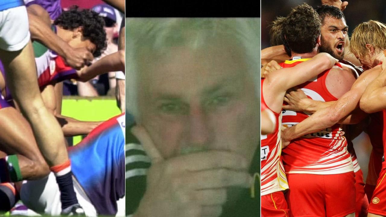 Iconic Images, featuring The Western Derby Brawl, Mick Malthouse and Karmichael Hunt.