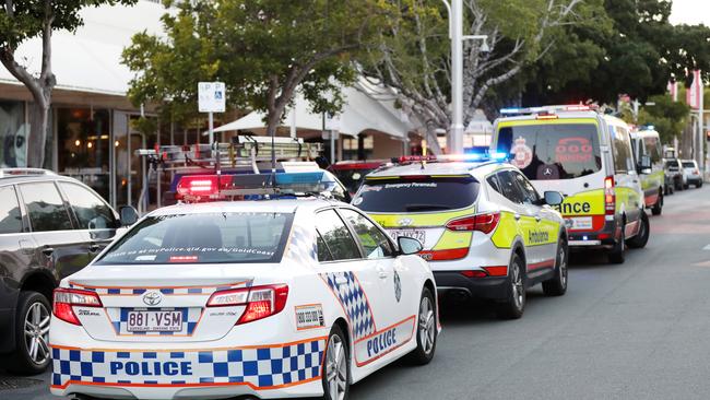 Emergency services attend Australia Fair shopping centre. Picture: Nigel Hallett