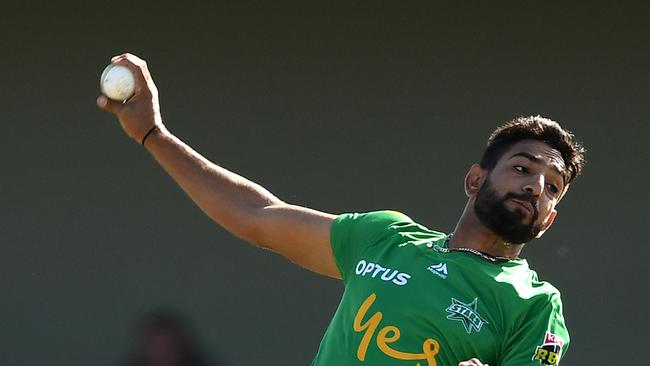 Haris Rauf ripped through Hobart’s lower-order with five wickets.