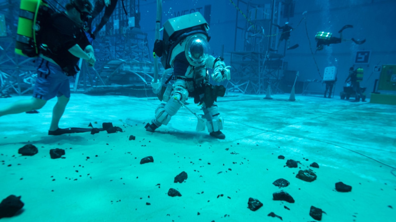 The underwater trials will help astronauts prepare for working in low-gravity conditions and test how the new suits perform. Picture: NASA