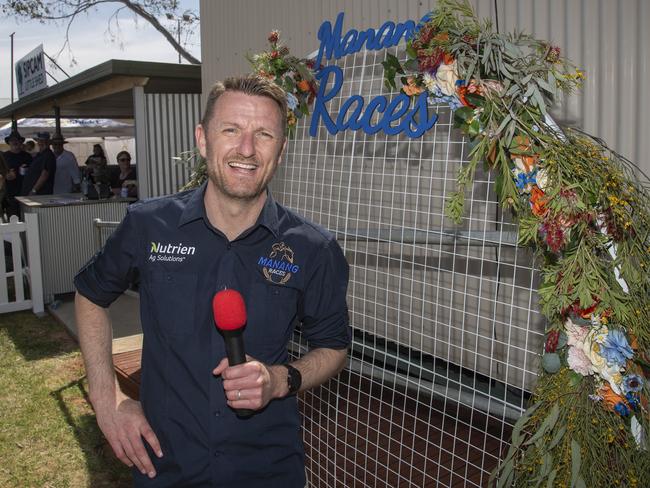 Adam McNicol was the MC for the day at the 2024 Manangatang Cup. Picture: Noel Fisher