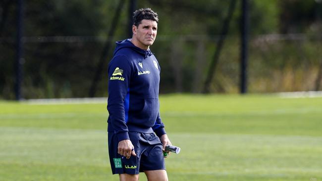 Parramatta caretaker coach Trent Barrett is in limbo. Picture: Jonathan Ng