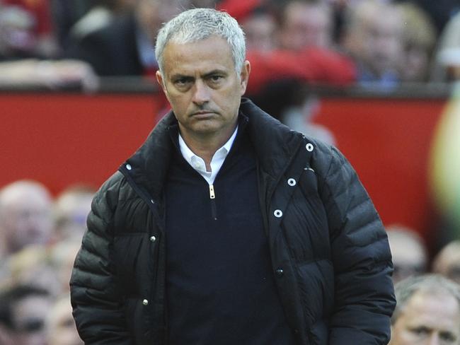 Manchester United manager Jose Mourinho follows the game during the English Premier League soccer match between Manchester United and Stoke City at Old Trafford in Manchester, England, Sunday, Oct. 2, 2016. (AP Photo/Rui Vieira)