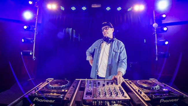 DJ Jaki J at the Arkaba nightclub in Adelaide ahead of his mid-afternoon outing at the That 90s Show disco at the Peter Lehmann winery. Picture: Roy Van Der Vegt