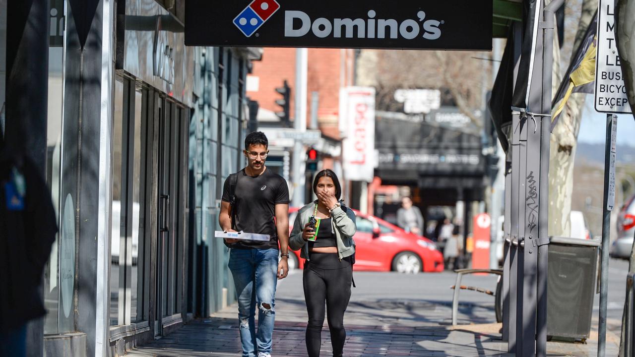 Domino’s has declared an interim dividend of 88.4 cents per share. Picture: NCA NewsWire / Brenton Edwards