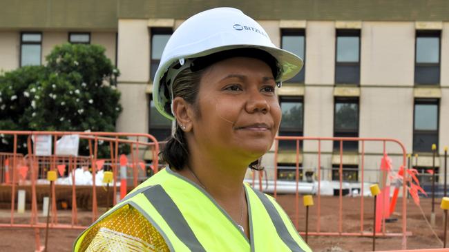 Mental Health and Suicide Prevention Minister Selena Uibo announces the latest updates for construction on the Mental Health Inpatient Unit at Royal Darwin Hospital. Picture: Sierra Haigh