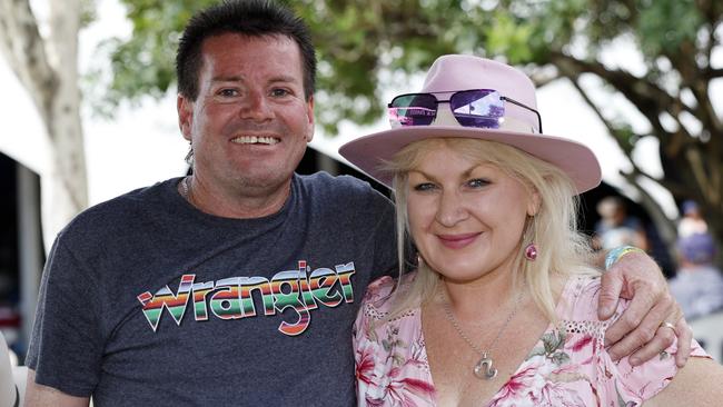 Gavin Stewart and Angela Stewart at the Savannah in the Round music festival, held at Kerribee Park rodeo grounds, Mareeba. Picture: Brendan Radke