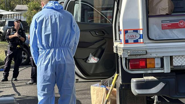 Forensics at a home in Gin Gin as the investigation into a missing teen continues. Pic: Lexa Smith