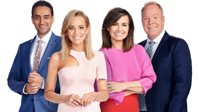 Waleed Aly, Carrie Bickmore, Lisa Wilkinson and Pete Helliar. Supplied: Ten