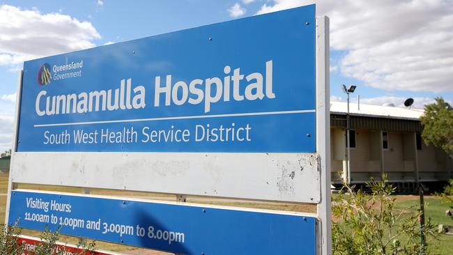 An elderly man was taken to Cunnamulla Hospital with multiple injuries after crashing into a tree on Thursday night.