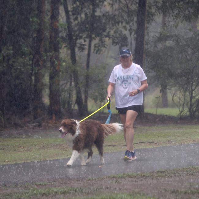 Some chose to face the rain.