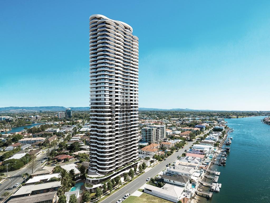 Artist impression of one of Bensons’ projects Chevron tower in Queensland. Picture: Bensons Property Group.