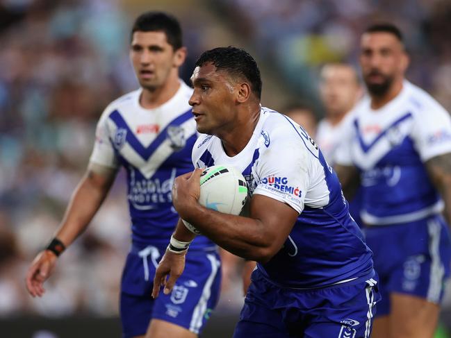 Pangai Junior announced his retirement from rugby league in 2023, walking away from an $800,000 a year deal at the Bulldogs. Picture: Getty Images