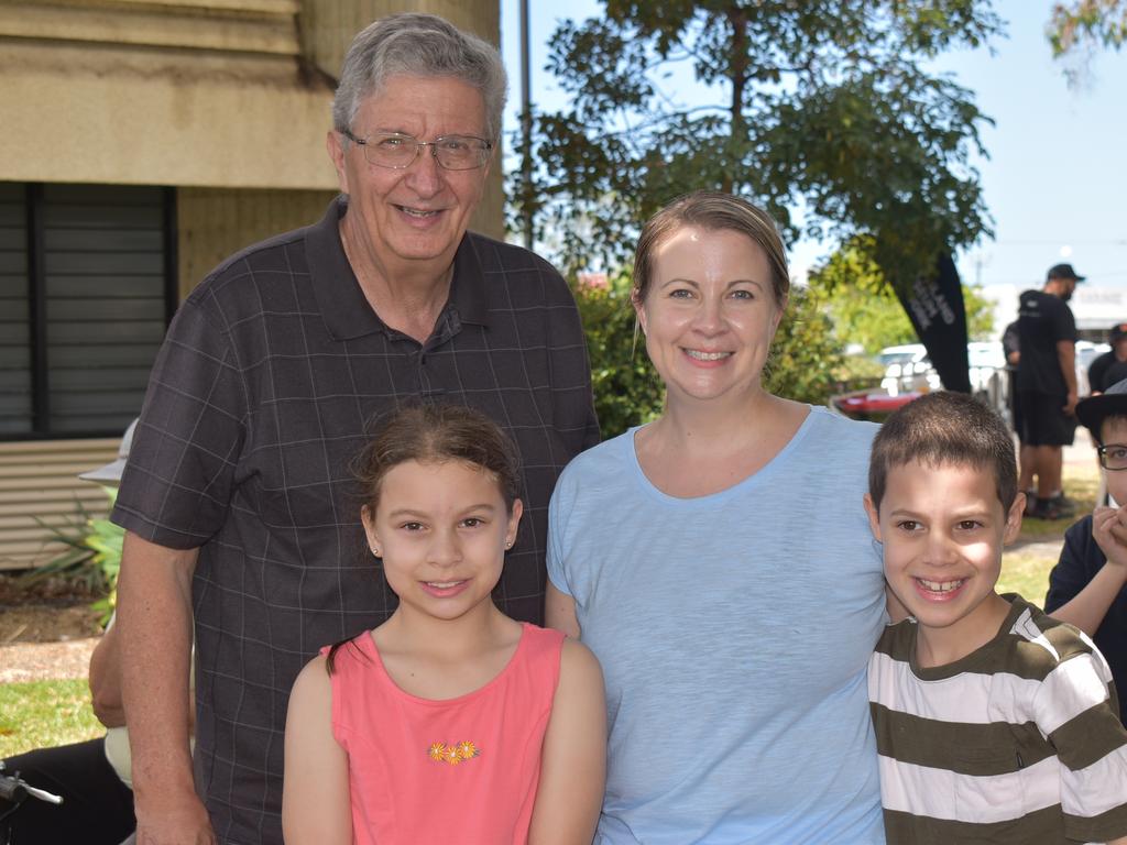 Earl Winterstein with Kristy, Chloe and Charlie Sakran at the Queensland Museum Unearthed event in Mackay, August 2021. Picture: Lillian Watkins